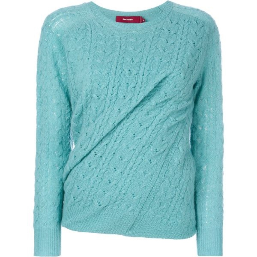 Sies Marjan Libbie Sweater w/ Twisted Detail -Blue